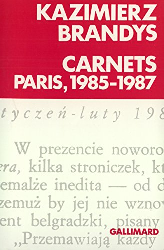 Carnets: Paris, 1985-1987