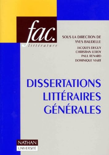 Dissertations littéraires générales