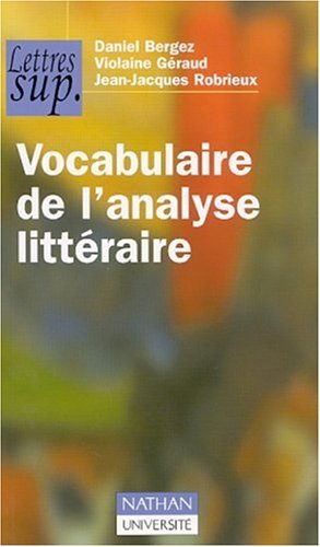 Vocabulaire de l'analyse littéraire