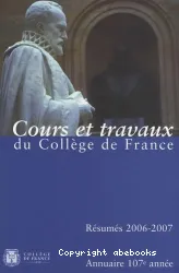 Cours et travaux du Collège de France