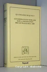 Considérations morales sur la destination des ouvrages de l'art