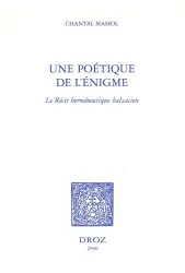 Une poétique de l'énigme