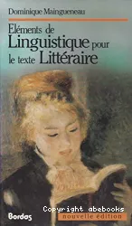 Eléments de linguistique pour le texte littéraire