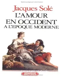 L'Amour en Occident à l'époque moderne