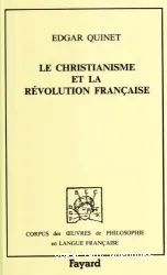 Le Christianisme et la Révolution française.
