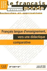 Français langue d'enseignement, vers une didactique comparative