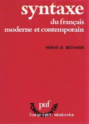 Syntaxe du français moderne et contemporain