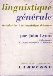 Linguistique générale: introduction à la linguistique théorique