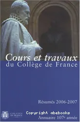 Cours et travaux du Collège de France