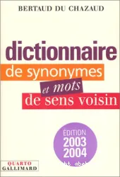 Dictionnaire de synonymes et mots de sens voisin