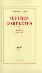 Oeuvres complètes. XII, Articles. 2, 1950-1961