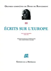 Ecrits sur l'Europe: volume premier 1948-1961