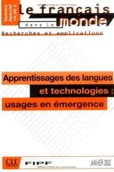 Apprentissages des langues et technologies : usages en émergence